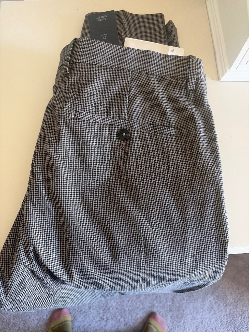 Mango Suit Collection Super Slim Fit 34 New Black/Gray Checkers